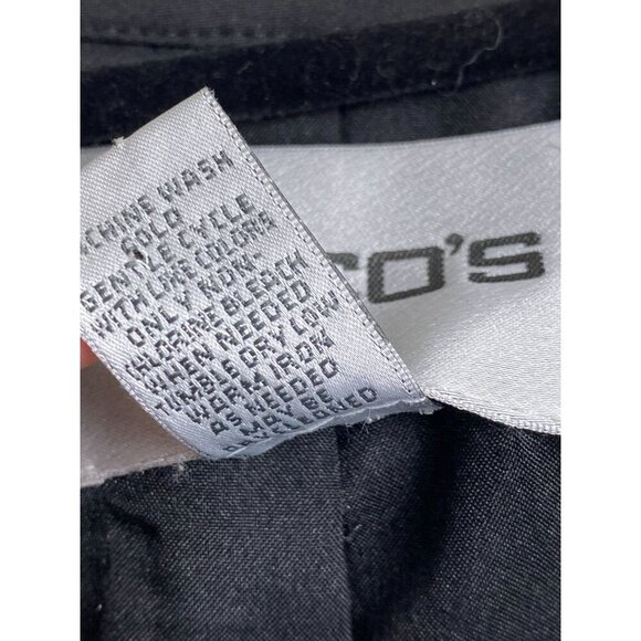 Chico's 0 Embroidered Velvet Brown Black Blazer Jacket Size Small Career Office - Picture 4 of 11